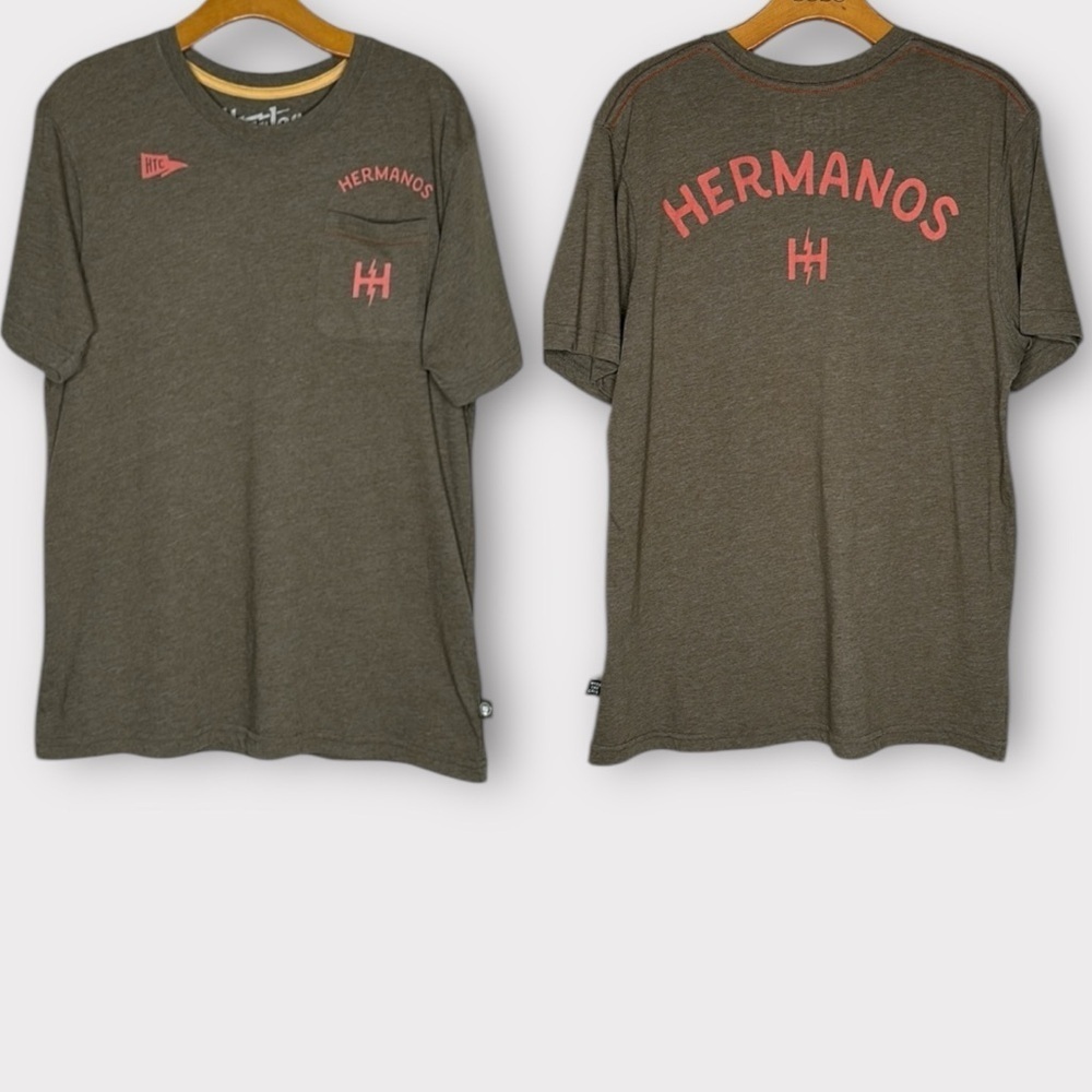 Howler Bros Hermanos Front Pocket Short Sleeve Tee Brown Size Medium